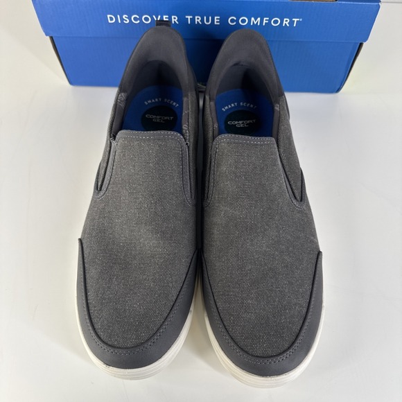 Nunn Bush Mens Slip On Shoes Gray Canvas Size 12 Comfort New In Box - Picture 6 of 12